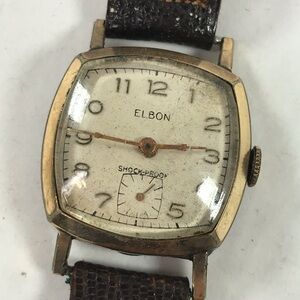 Vintage Elbon Tank Watch Square Manual Wind Works